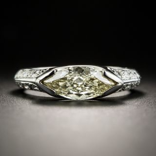Estate .97 Carat Marquise Diamond Ring - 1