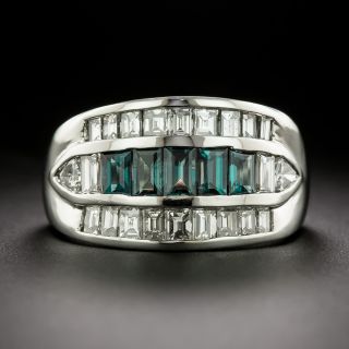 Estate Alexandrite and Diamond Band Ring - 2
