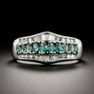 Estate Alexandrite and Diamond Band Ring - 3