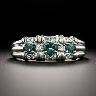 Estate Alexandrite and Diamond Band Ring - 3
