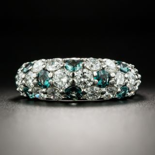Estate Alexandrite and Diamond Dome Ring - 2