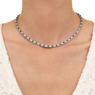 Estate Alexandrite and Diamond Necklace