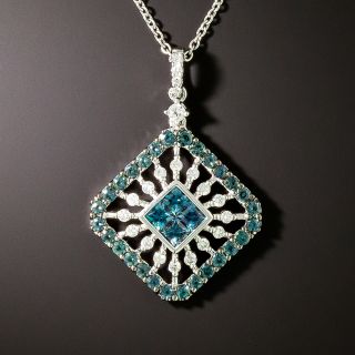 Estate Alexandrite and Diamond Pendant - 3