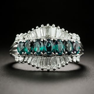 Estate Alexandrite and Diamond Ring - 3