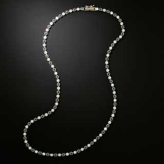 Estate Alexandrite and Diamond Rivière Necklace - 2