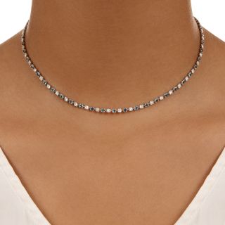 Estate Alexandrite and Diamond Rivière Necklace
