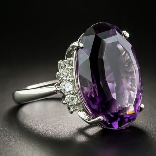 Estate Amethyst and Diamond Cocktail Ring