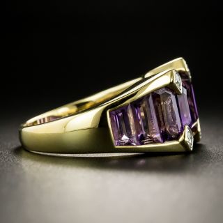 Estate Amethyst and Diamond Ring