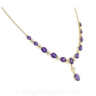Estate Amethyst and Seed Pearl Suite