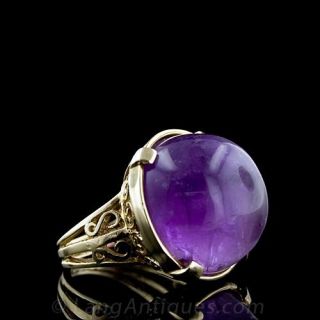 Estate Amethyst Cabochon Ring
