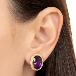 Estate Amethyst Earrings