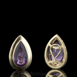 Estate Amethyst Earrings