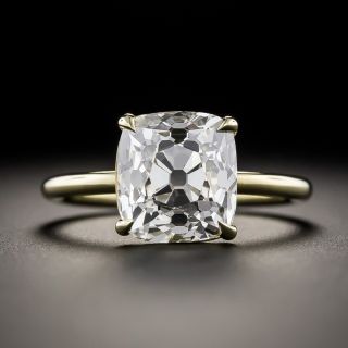 Estate Antique Cushion-Cut 4.01 Carat Diamond Solitaire Ring - GIA I SI1 - 2