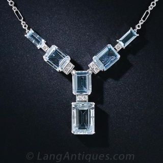 Estate Aquamarine Necklace