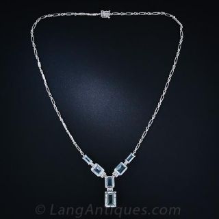 Estate Aquamarine Necklace