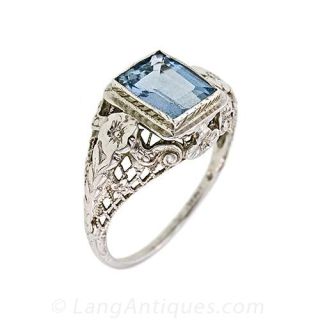 Estate Aquamarine Ring