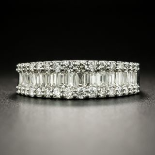 Estate Baguette and Round Diamond Band - 2