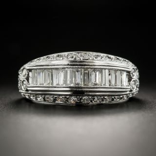 Estate Baguette Diamond Band Ring - 1