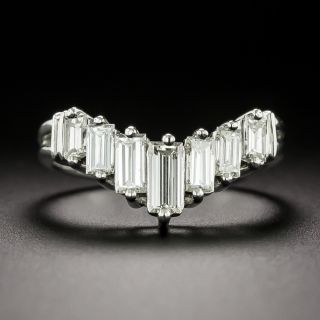 Estate Baguette Diamond Guard Band - 2