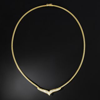 Estate Baguette Diamond Necklace - 2