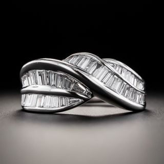 Estate Baguette Diamond Twist Ring - 2