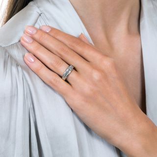 Estate Baguette Diamond Wedding Band 