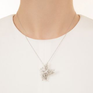 Estate Butterfly Diamond Pendant/Brooch