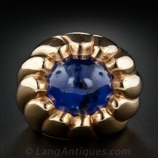 Estate Cabochon Sapphire Ring