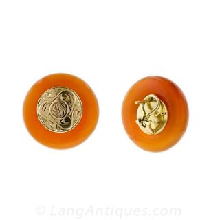 Estate Carnelian Earrings