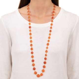 Estate Carnelian Link Necklace 