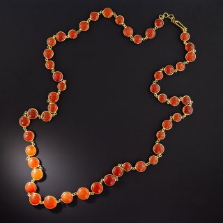 Estate Carnelian Link Necklace  - 1