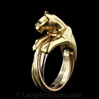 Estate Cartier Panther Ring