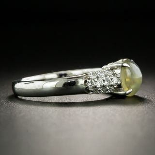 Estate Cat's-Eye Chrysoberyl and Diamond Ring
