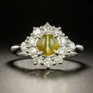 Estate Cat's-Eye Chrysoberyl and Diamond Ring - 3