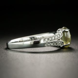 Estate Cat's-Eye Chrysoberyl and Diamond Ring