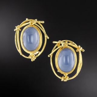 Estate Chalcedony Earrings by Carolyn Morris Bach - 2