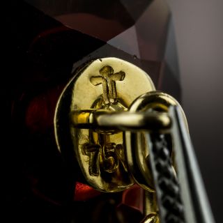Estate Citrine and Garnet Cufflinks by Trianon