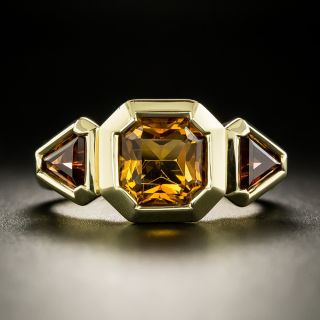 Estate Citrine and Garnet Ring - 3