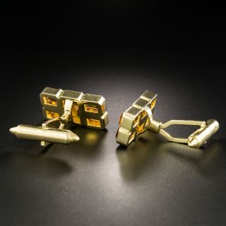 Estate Citrine Cuff Links