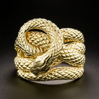 Estate Coiled Snake Ring - 3