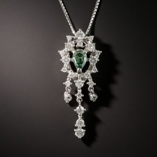 Estate Color Enhanced Diamond Necklace