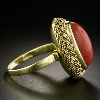 Estate Coral Cabochon Ring