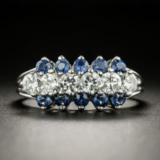 Estate Diamond and Sapphire Band Ring - 1