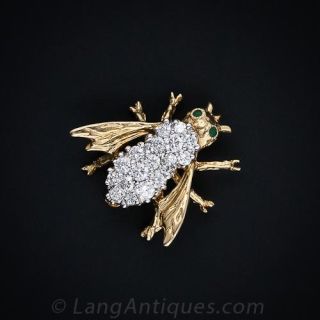 Estate Diamond Bee Pin