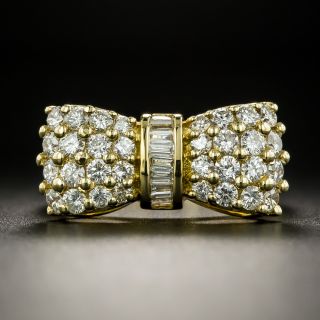 Estate Diamond Bow Ring - 2