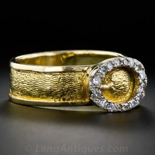 Estate Diamond Buckle Ring
