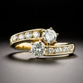 Estate Diamond Bypass Ring - 2