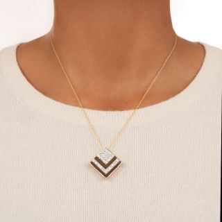 Estate Diamond Chevron Pendant
