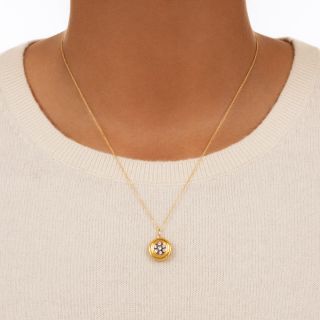 Estate Diamond Circle Cluster Pendant