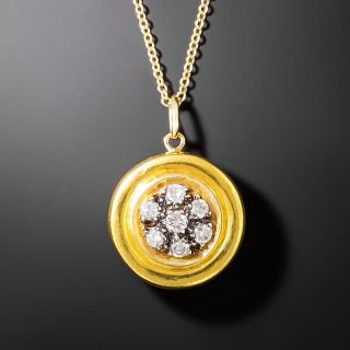Estate Diamond Circle Cluster Pendant - 2